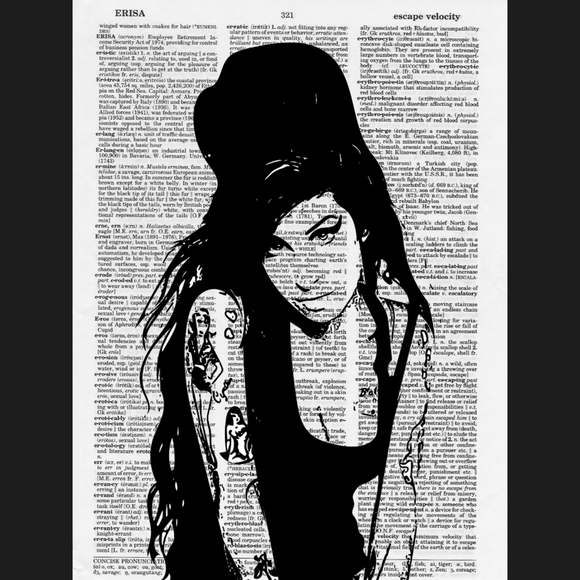 Amy Winehouse Music Vintage Dictionary Art Print - Picture 4 of 4
